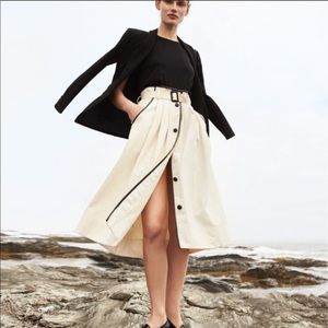 J crew collection pleated cone denim skirt size 0